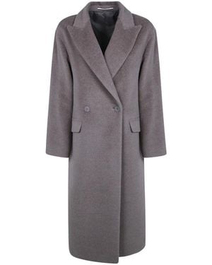 Tagliatore Linden Double Breasted Long Coat - Grijs