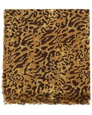 Isabel Marant Accessoires ,Bruin ,Wol Alecia Sjaal - Metallic