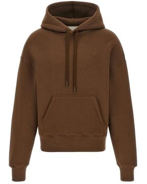 Ami Paris Hoodies - Marrone