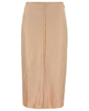 Ami Paris Midi Skirts - Natural