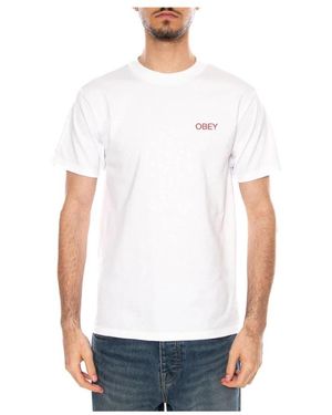 Obey Tops ,Wit ,Katoen Nouveau Angel T-Shirt