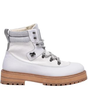 Eleventy Lace-Up Boots - Blanco