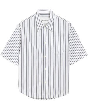 Ami Paris Short Sleeve Shirts - Blue