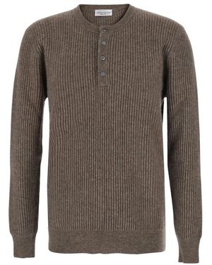 Roberto Collina Kaschmir-Seiden-Polo - Braun