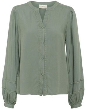 Cream Blouses - Green