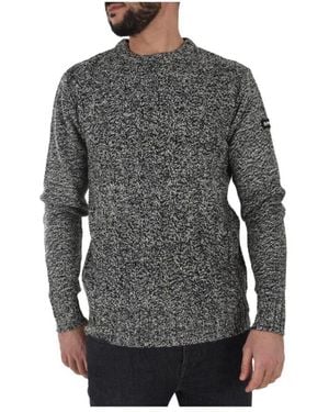 Schott Nyc Schwarzer Rundhalsausschnitt Langarm Pullover - Grau