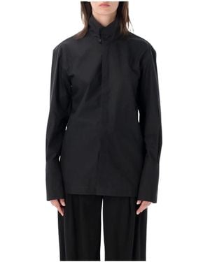 Thelatest Overhemden ,Zwart ,Katoen Edith Shirt Popeline