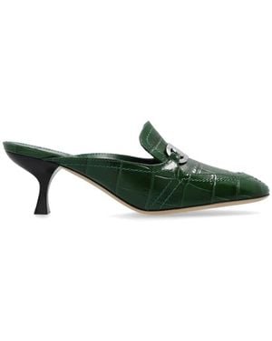 Ferragamo Heeled Mules - Green