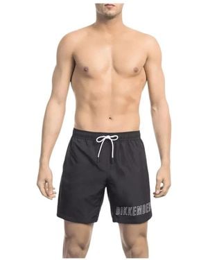 Bikkembergs Badmode ,Zwart ,Polyester Zwemshorts - Blauw
