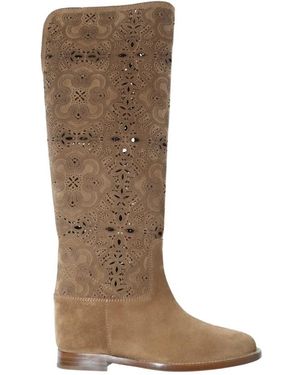 Via Roma 15 High Boots - Brown