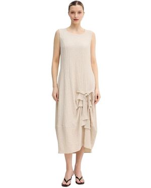 Joseph Ribkoff Kleedjes ,Cocoon Jurk Met Ring En Strik Detail - Naturel