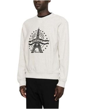 KENZO Hoodies & Sweatvesten ,Grijs ,Katoen Eiffeltoren Sweater - Wit