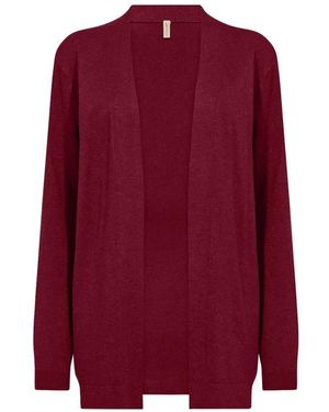 Soya Concept Rode Open Front Comfort Cardigan - Paars