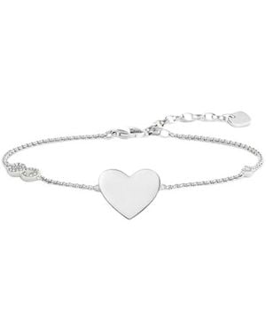 Thomas Sabo Armband Mit Herz-Gravurplatte - Weiß