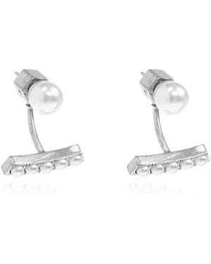 AllSaints Glass Pearl Earrings - Mettallic