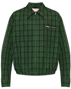 Marni Plaid Patroon Jas - Groen