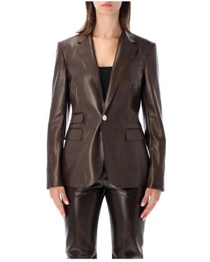 Ralph Lauren Jassen ,Bruin ,Leer Parker Blazer - Zwart