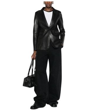 P.A.R.O.S.H. Leather Jassen - Zwart