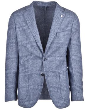 L.B.M. 1911 L.B. 1911, ,Jassen ,Blauw ,Katoen Giacca Stondata