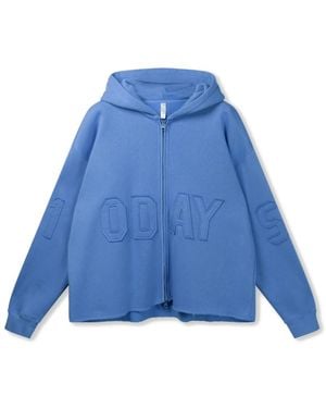 10Days Zip-Through Sweatshirt - Blau