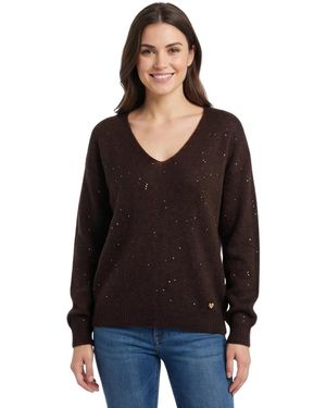 Amélie & Amélie V-Neck Knitwear - Black