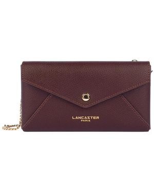 Lancaster Tassen ,Rood ,Leer Sierra Pm Clutch - Paars