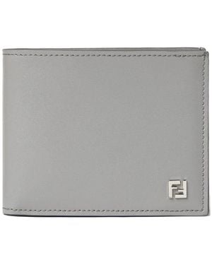 Fendi Accessoires ,Grijs ,Nylon Squared Ff Portemonnee