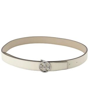 Tory Burch Accessoires ,Leer 1" Miller Omkeerbare Riem - Metallic