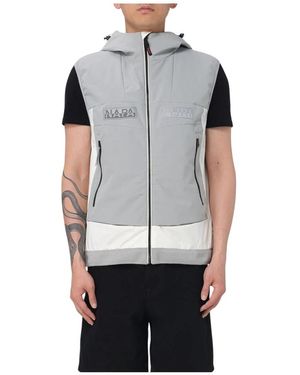 Napapijri Klassieke Zwarte Hooded Vest - Grijs