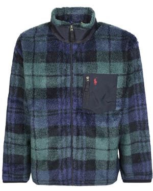 Polo Ralph Lauren Fitness ,Blauw ,Katoen Double-Knit Full-Zip Hoodie