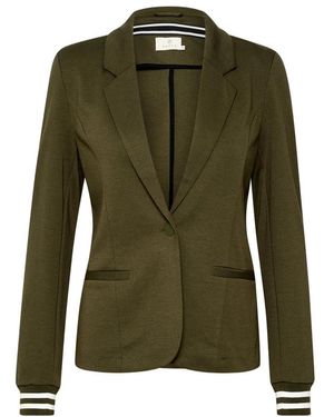 Kaffe Jassen ,Groen ,Leer Kinnie Blazer