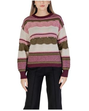 Ichi Round-Neck Knitwear - Black