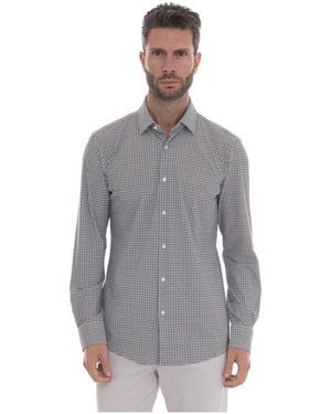 HUGO Italia Dress Neck Casual Shirt - Grau