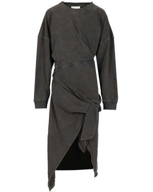 Isabel Marant Sandrina Long Sweatshirt Kleid - Schwarz