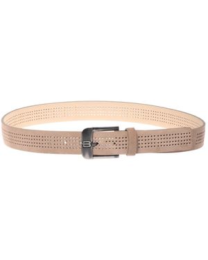 Baldinini Accessoires ,Suède Geperforeerde Suède Riem - Naturel
