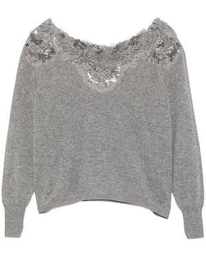 Ermanno Scervino Round-Neck Knitwear - Gris