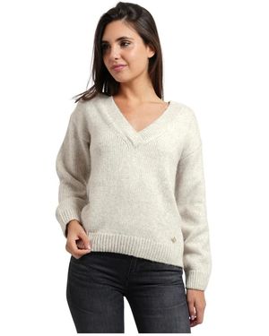 Guess Truien & Vesten ,Wol V-Hals Trui - Wit