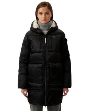 Aeronautica Militare Lange daunenjacke - Schwarz