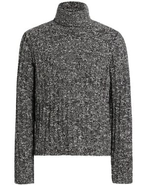 Dolce & Gabbana Gestippelde Geribbelde Sweaters Met Lange Mouwen - Grijs