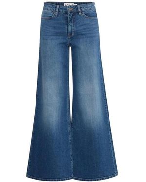 Ichi Wide Jeans - Azul