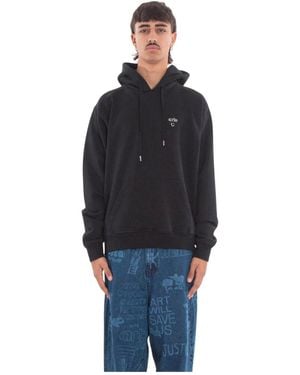 Arte' Heart Embro Hoodie - Zwart
