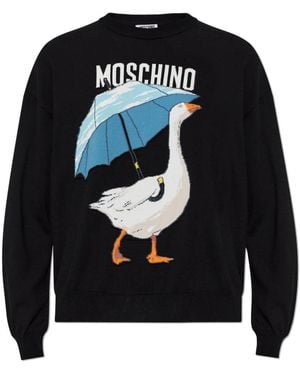 Moschino Round-Neck Knitwear - Black