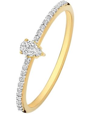 Isabel Bernard Accessoires ,Geel ,De La Paix Eloise Ring Met Diamant - Metallic