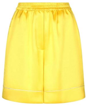 Dolce & Gabbana Lemon Seidenshorts - Gelb
