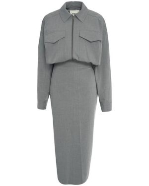 STAUD Midi Dresses - Grijs