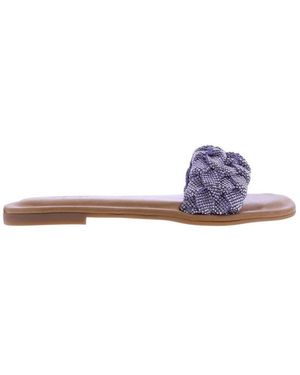 Paris Punk Schoenen ,Paars ,Stijlvolle Slip-On Damessandalen