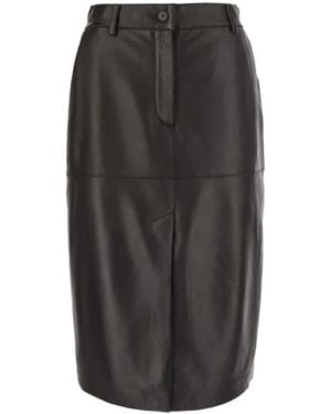 P.A.R.O.S.H. Leather Skirts - Gris