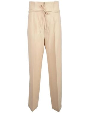 Erika Cavallini Semi Couture Slim-Fit Trousers - Natural