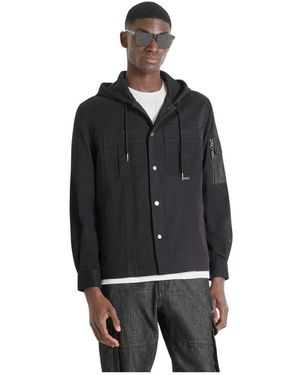 Antony Morato Hoodie Shirt - Zwart