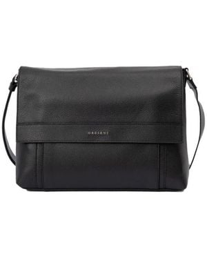 Orciani Stilvolle Lederhandtasche - Schwarz
